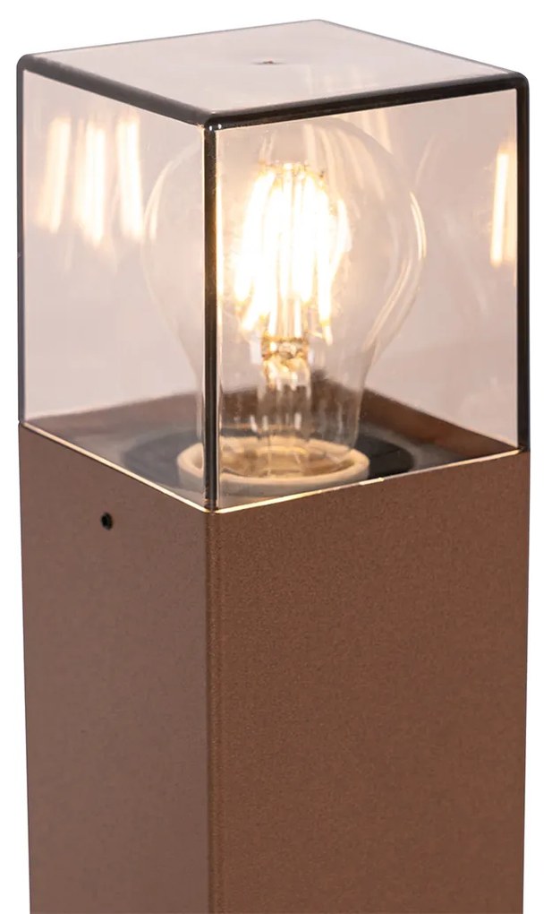 Candeeiro de pé exterior industrial castanho ferrugem 30 cm IP44 - Denmark Industrial