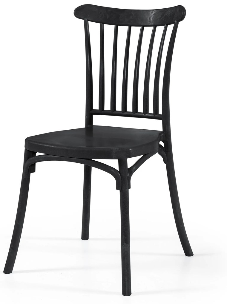 Cadeira HAVANA Preto - polipropileno com fibra de vidro - conjunto com 4 unidades