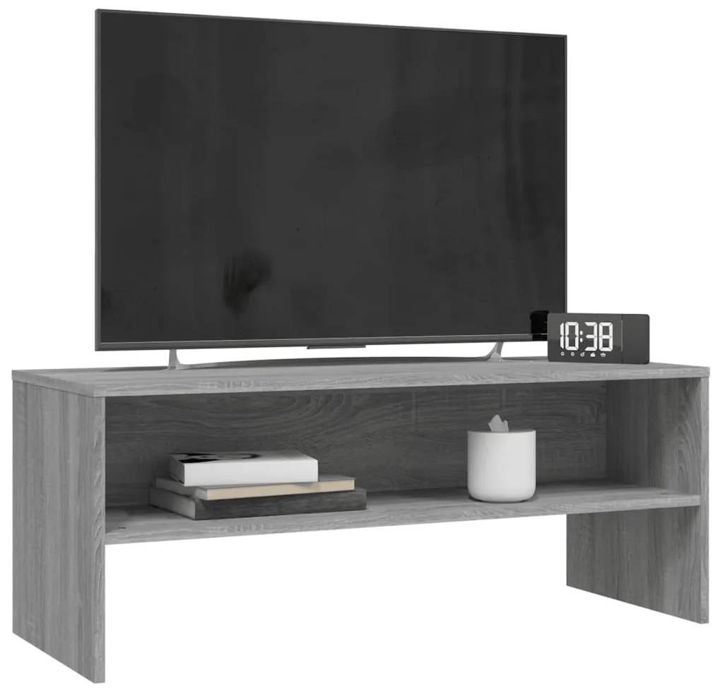 Móvel de TV 100x40x40 cm derivados de madeira cinzento sonoma