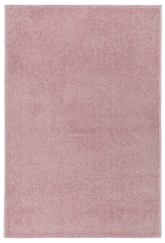 vidaXL Tapete de pelo curto 160x230 cm rosa