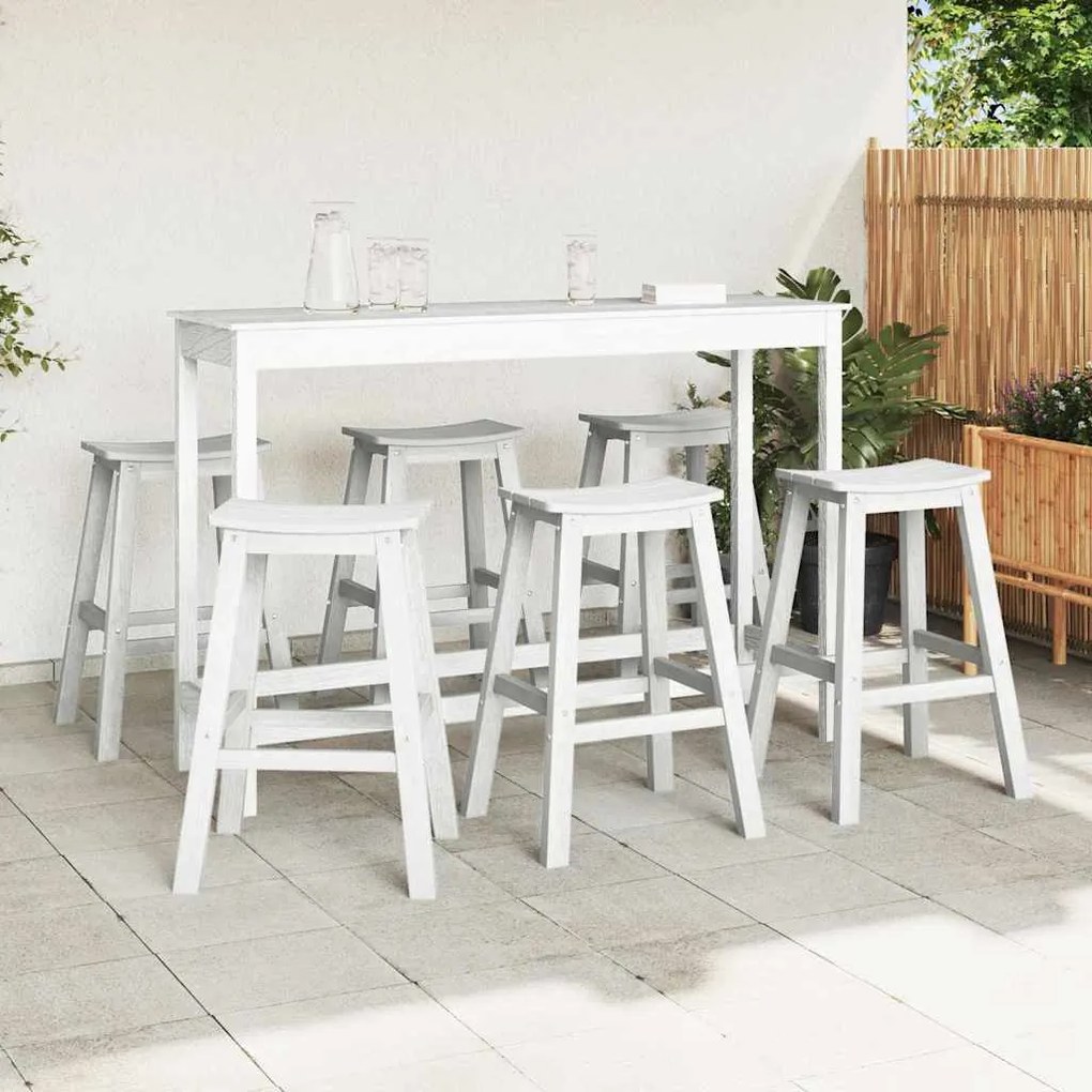 Bancos de Bar vidaXL 9 pcs Branco HDPE
