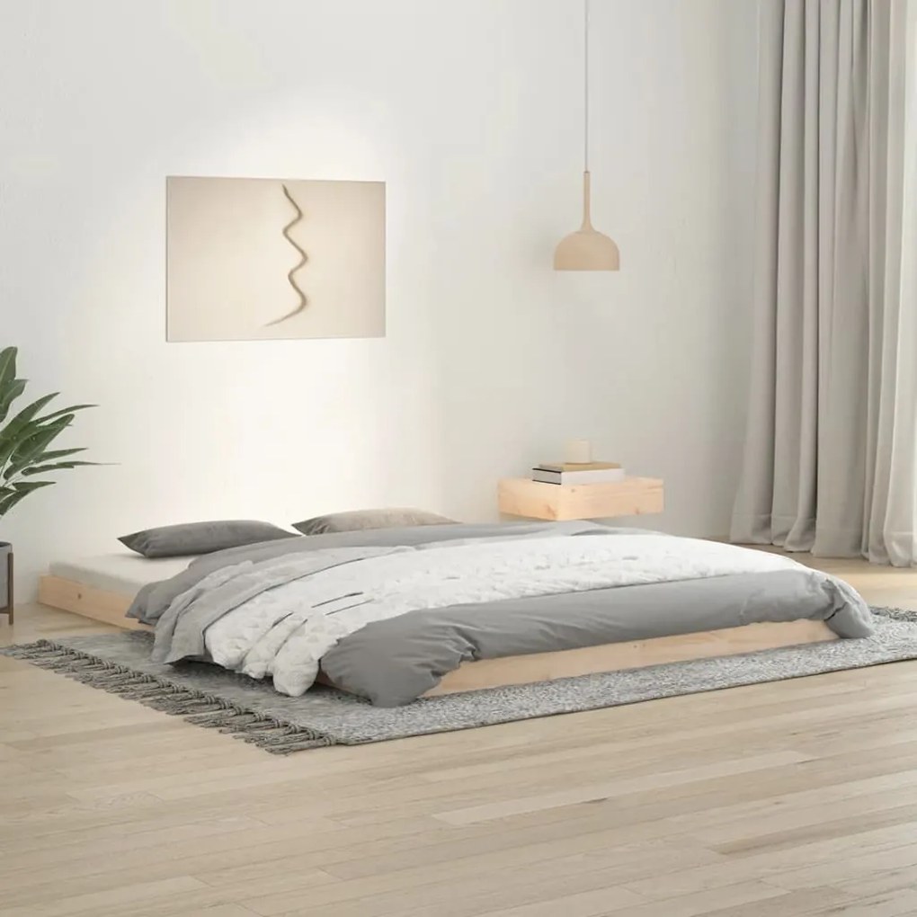 823434 vidaXL Estrutura de cama 160x200 cm madeira de pinho maciça