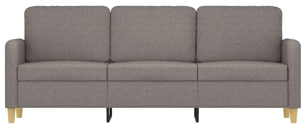 Sofá de 3 lugares tecido 180 cm cinzento-acastanhado