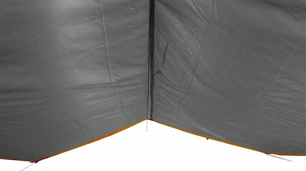 Lona de campismo 360x294 cm impermeável cinzento e laranja