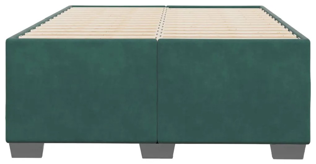 Estrutura de cama com colchão verde escuro 120x190 cm Veludo