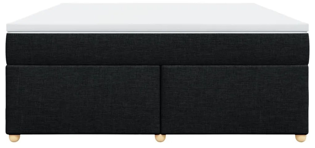 Cama com molas/colchão 180x200 cm tecido preto