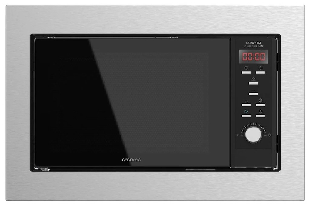 Micro-ondas GrandHeat 2350 Built-in Steelblack encastre digital de 23 litros de capacidade com grill e 900 W de potência