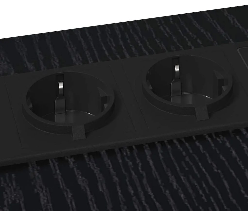 Mesa-de-cabeceira Carvalho Preto 41.5 x 26 x 60.5 cm