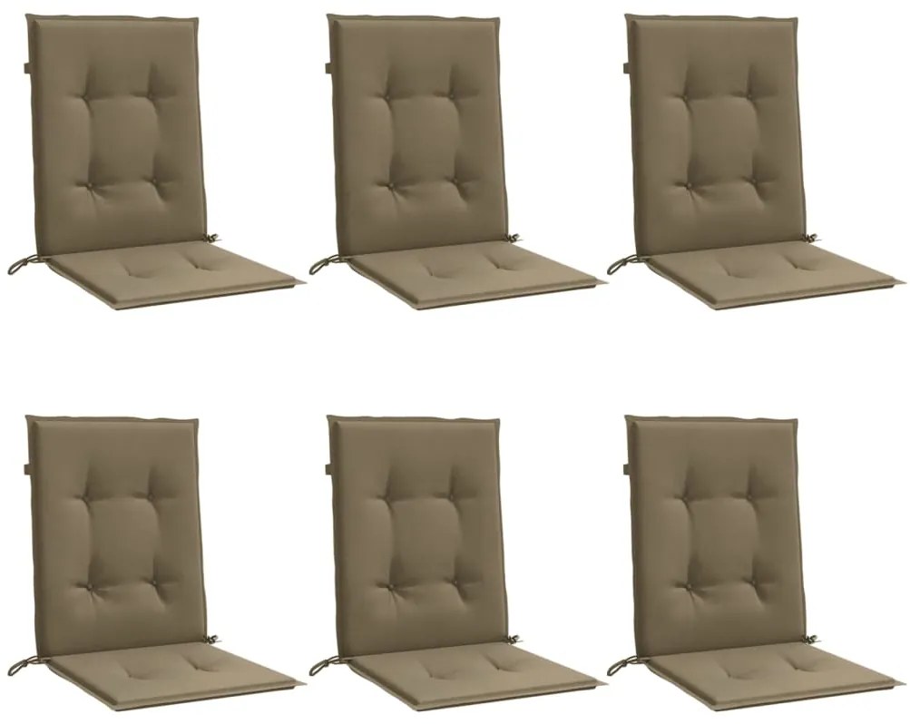 Almofadões lombares p/cadeiras 6pcs 100x50x4 cm mesclado tecido