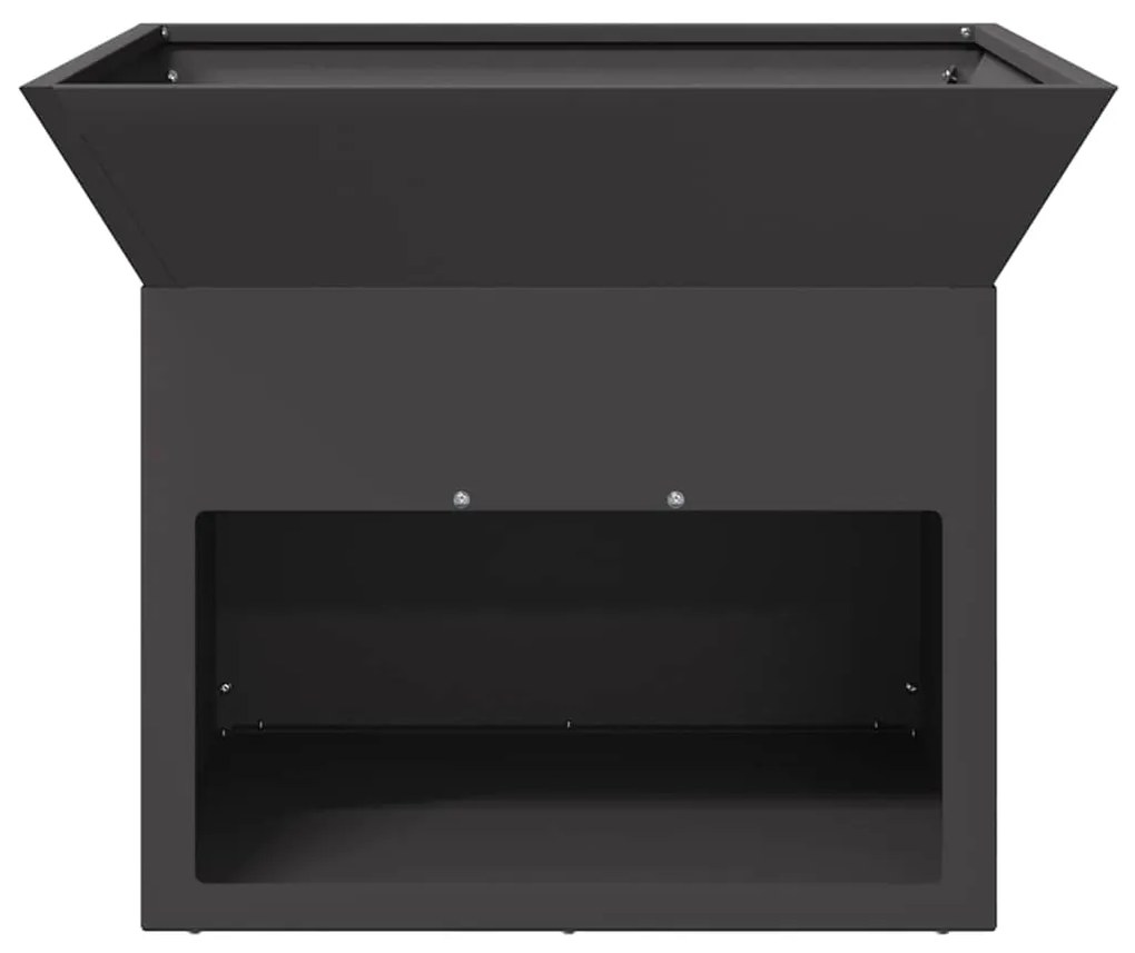 Fire Pit Preto 50 x 50 x 40 cm Aço