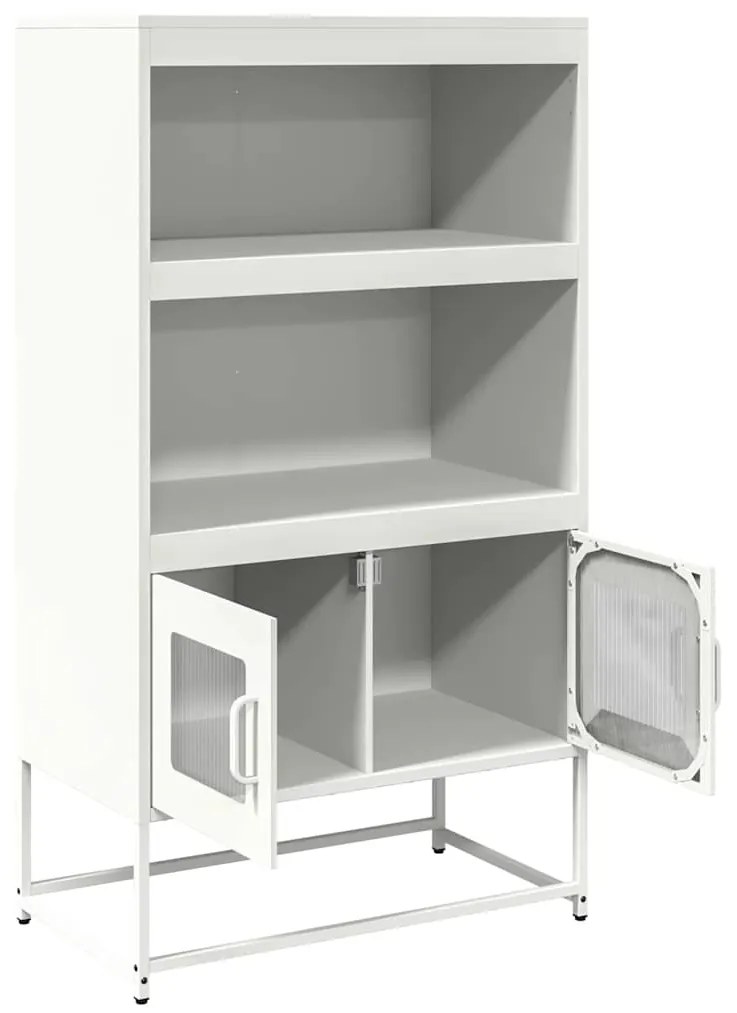 Aparador alto 68x39x123 cm aço branco