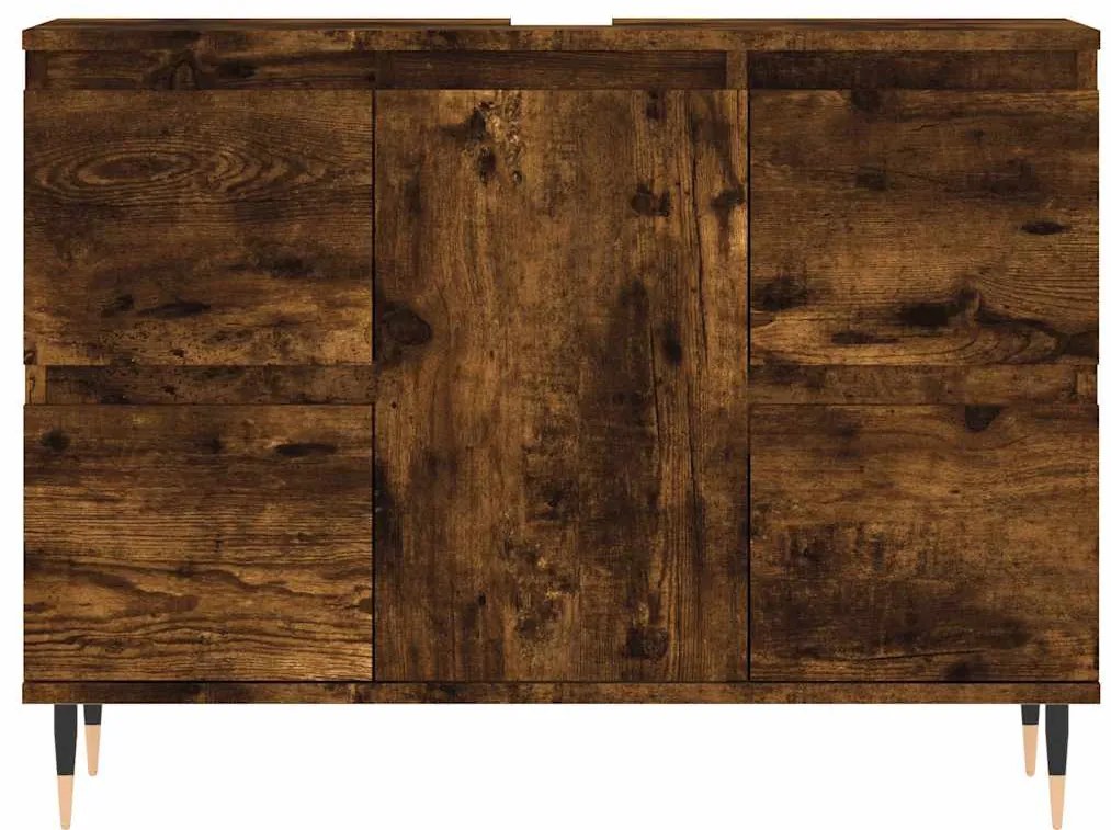 Armário casa de banho 80x33x60 cm deriv.madeira carvalho fumado