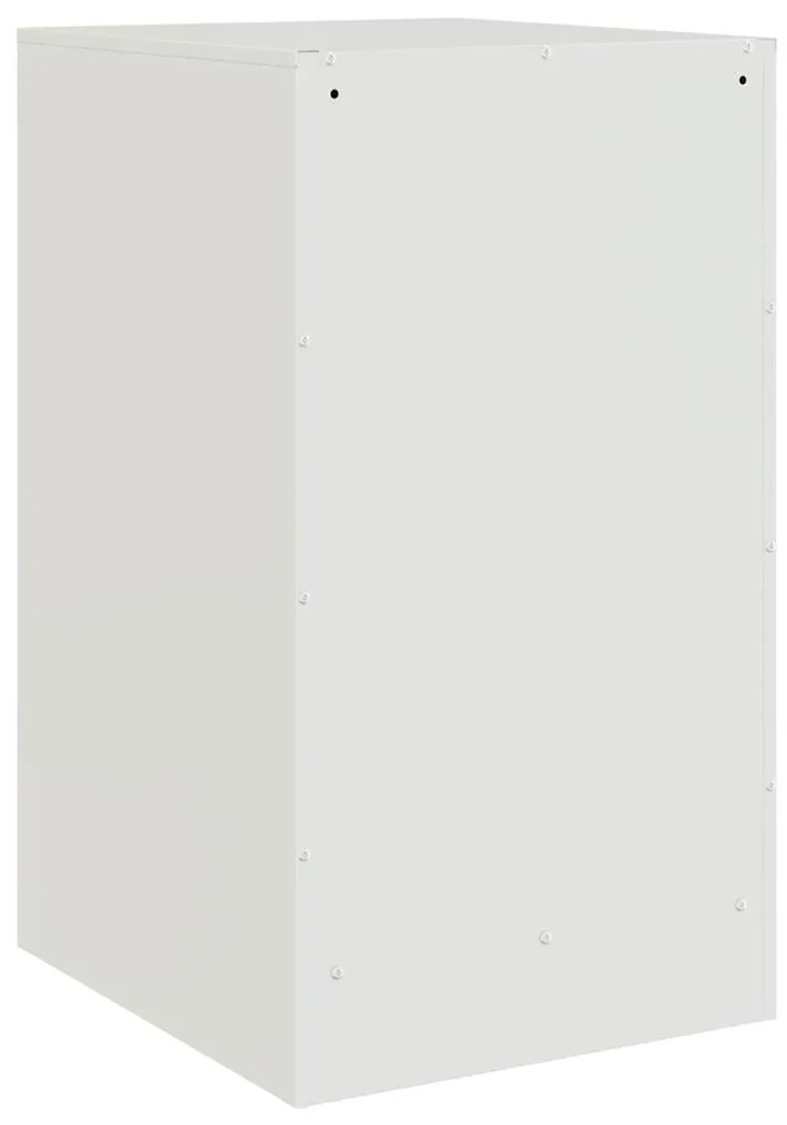 Mesas de cabeceira 2 pcs 34,5x39x62 cm aço branco