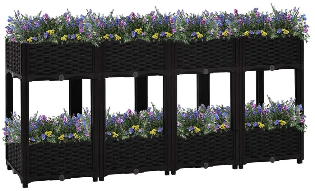 vidaXL Canteiro elevado 160x40x71 cm polipropileno