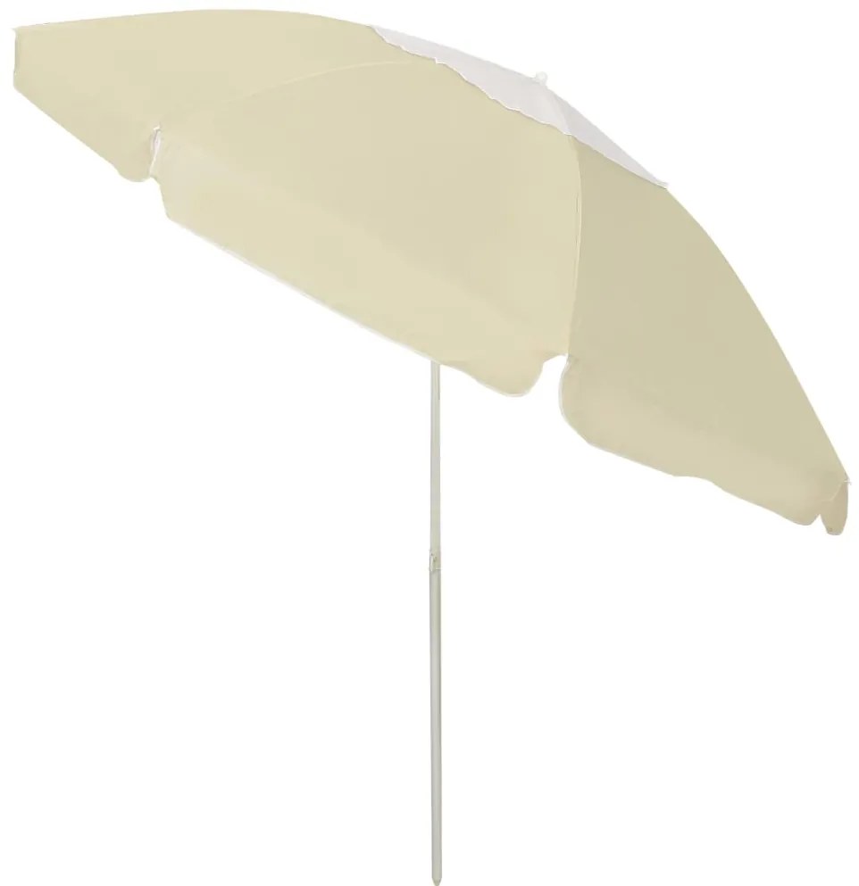 Guarda-sol de praia 240 cm amarelo areia