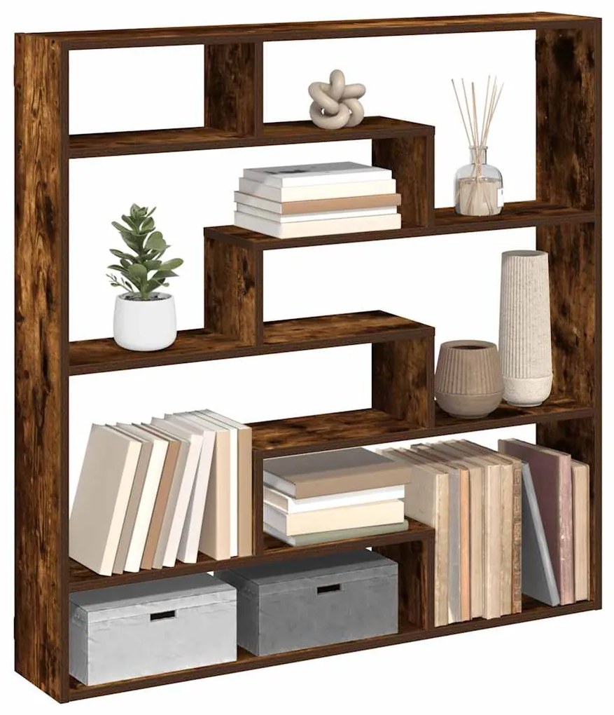 vidaXL Estante parede cúbica 7 compartimentos derivados madeira