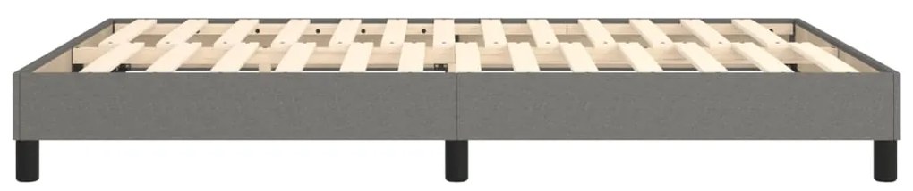 Estrutura de cama sem colchão 140x200 cm tecido cinzento-escuro