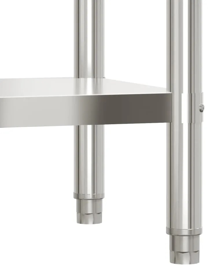 Mesa cozinha rebordo antissalpicos 110x55x93 cm aço inoxidável