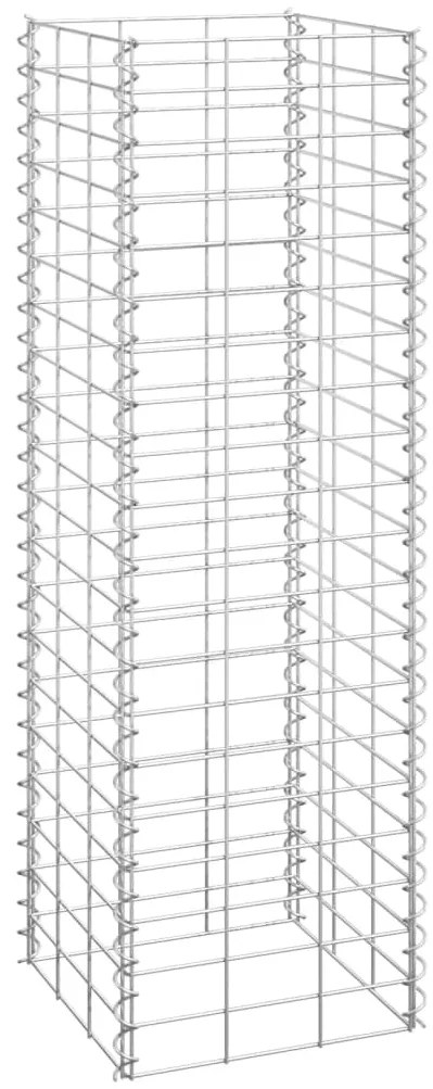 Canteiro/gabião elevado 3 pcs 30x30x100 cm ferro