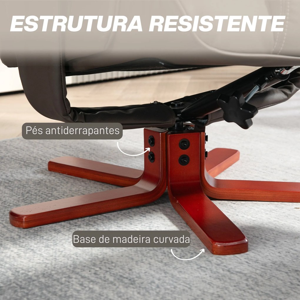 Poltrona Reclinável com Apoio para os Pés Poltrona de Sala de Estar Es