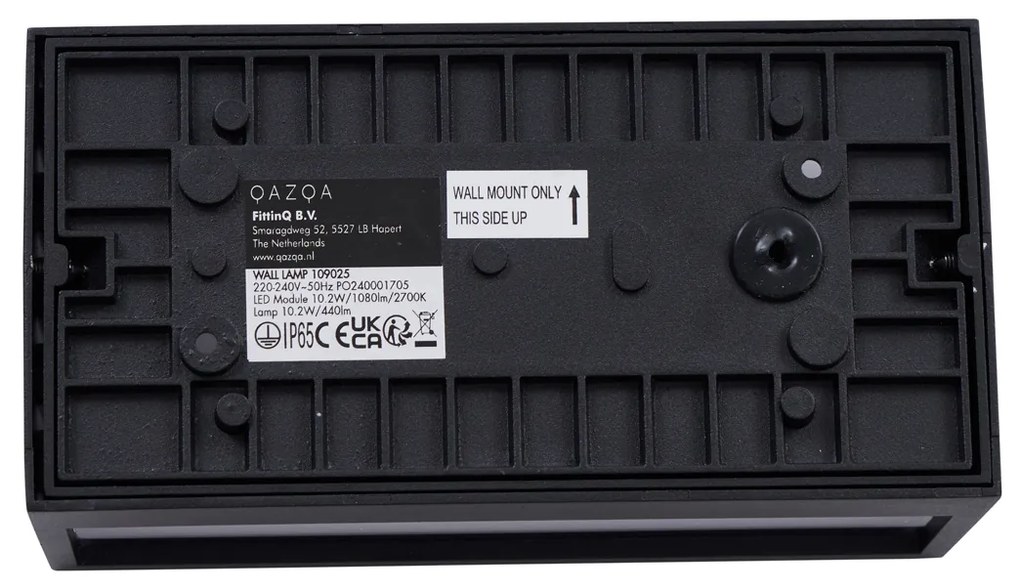 Candeeiro de parede exterior moderno preto incl. LED IP65 - Jail