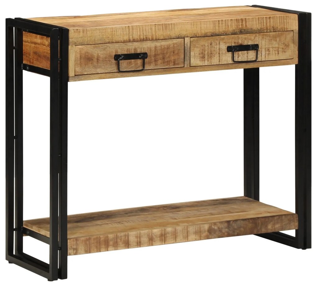 Mesa Console vidaXL 90x33x75 cm Madeira de Mangueira Sólida e Rústica