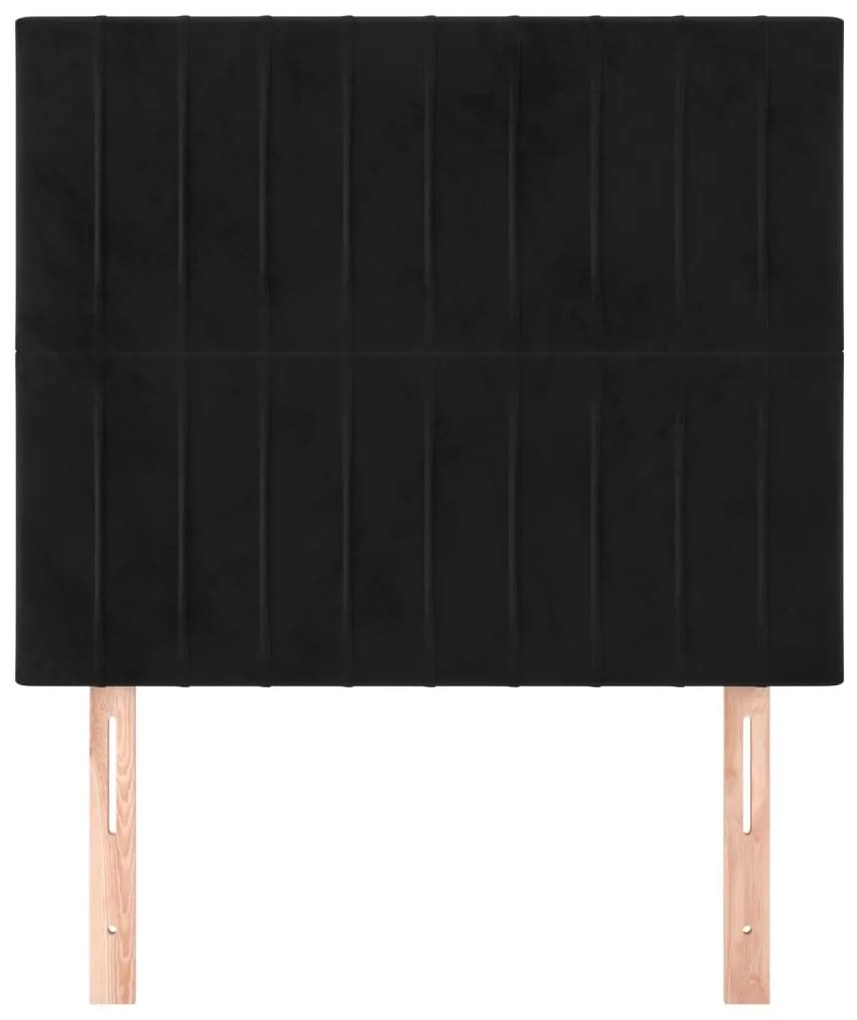 Cabeceira de cama 2 pcs veludo 80x5x78/88 cm preto