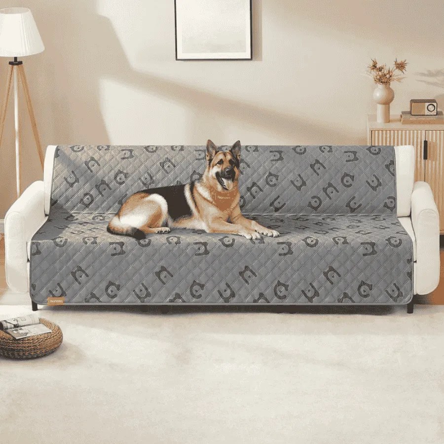 Manta impermeável para cães 1208 x 173 cm cinzento