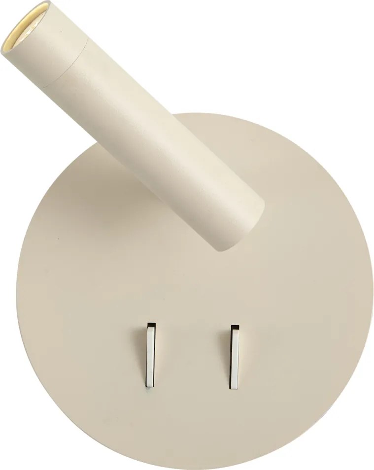Candeeiro de Parede Moderno Bege Incl. LED com USB-C - Croft