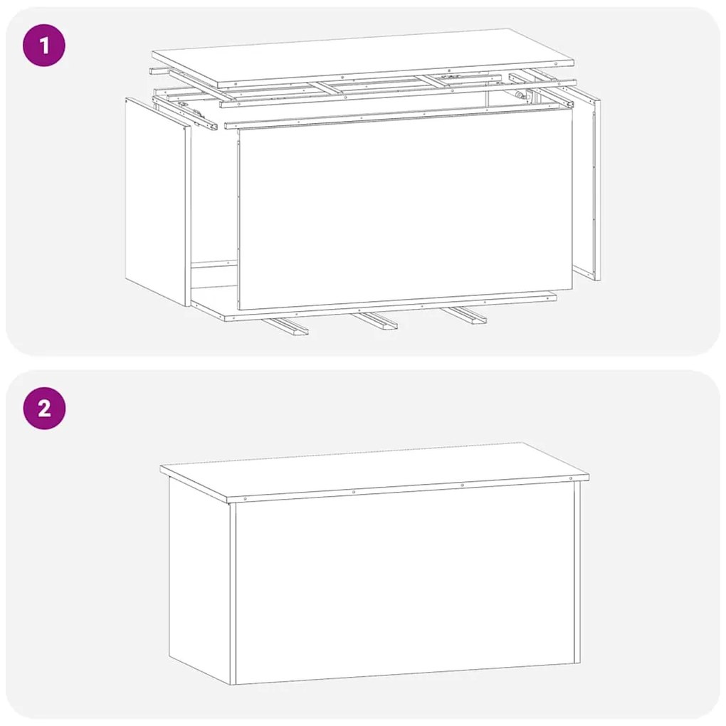 Caixa de Armazenamento Externa Branco 100 x 50.5 x 50 cm