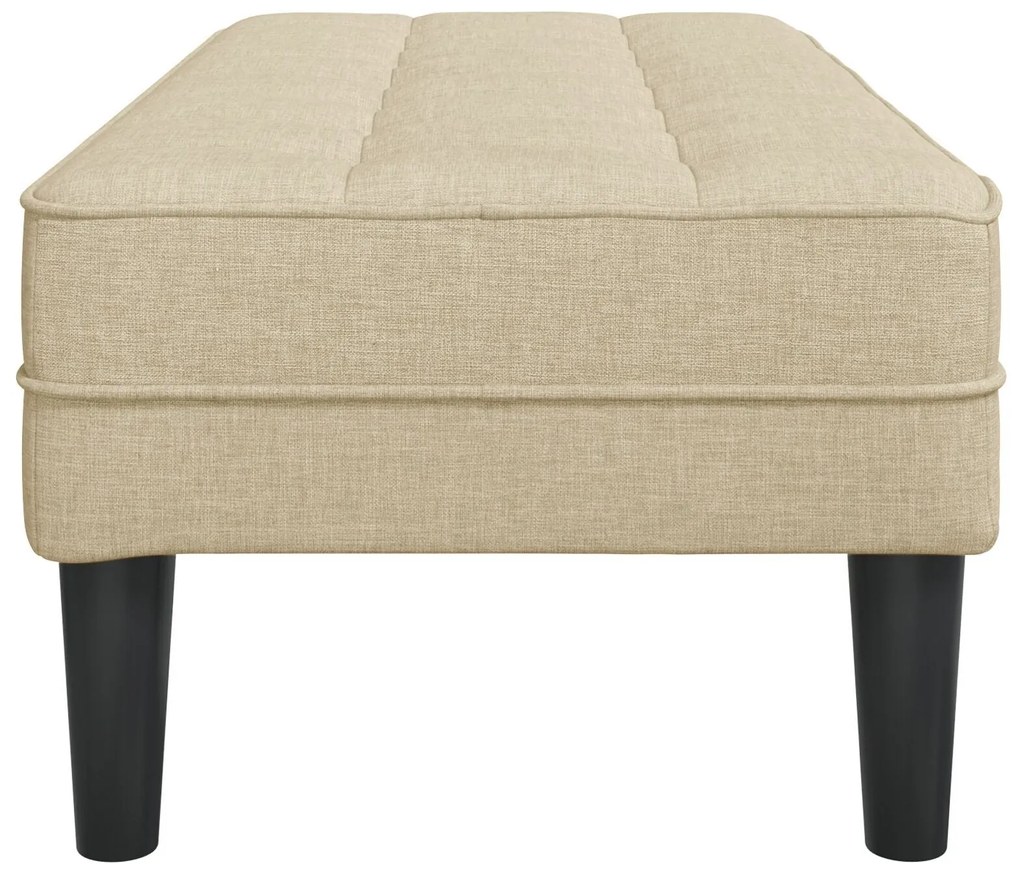 Banco vidaXL Creme 113x57x39 cm Tecido