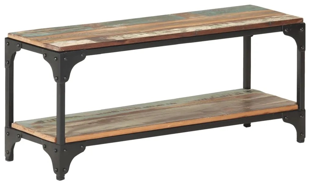 Mesa de centro 90x30x40 cm madeira recuperada maciça