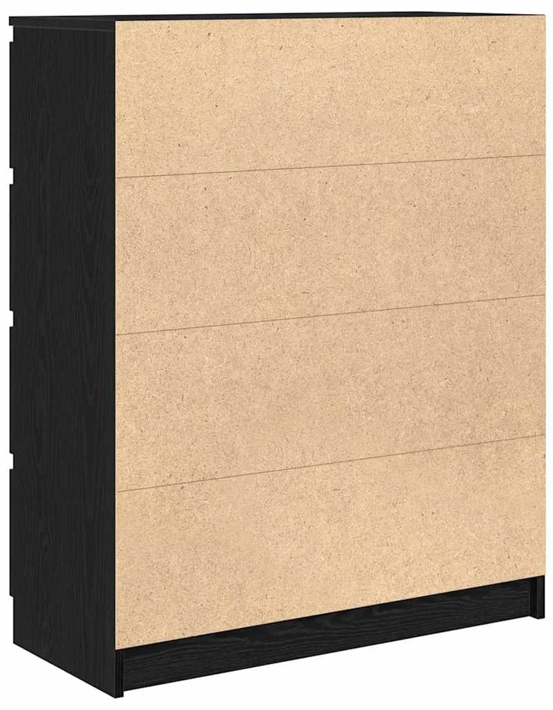 Aparador 80x35x99 cm derivados de madeira carvalho preto