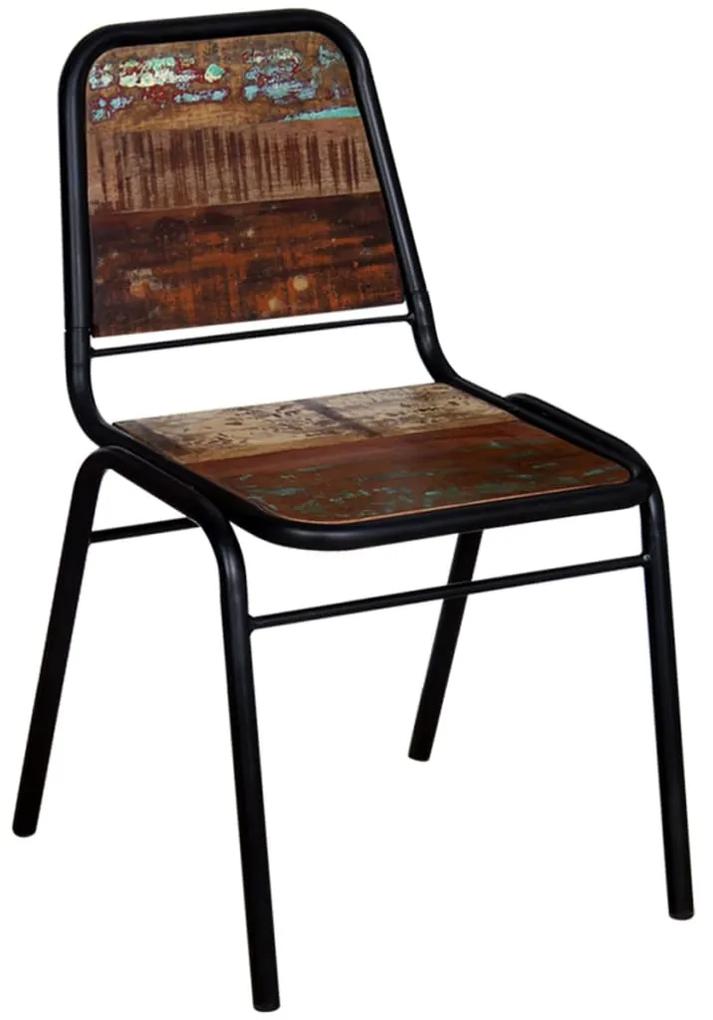 Cadeiras de jantar 4 pcs madeira recuperada maciça
