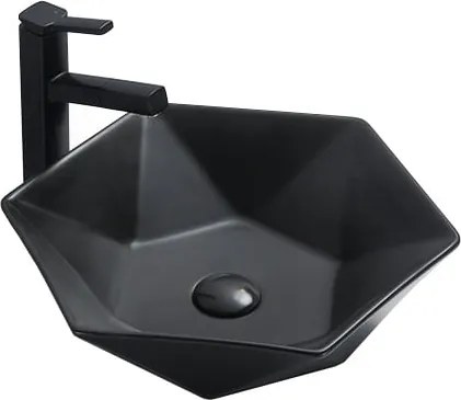 Mexen Mery lavabo de bancada 48 x 41 cm, preto mate - 21984885