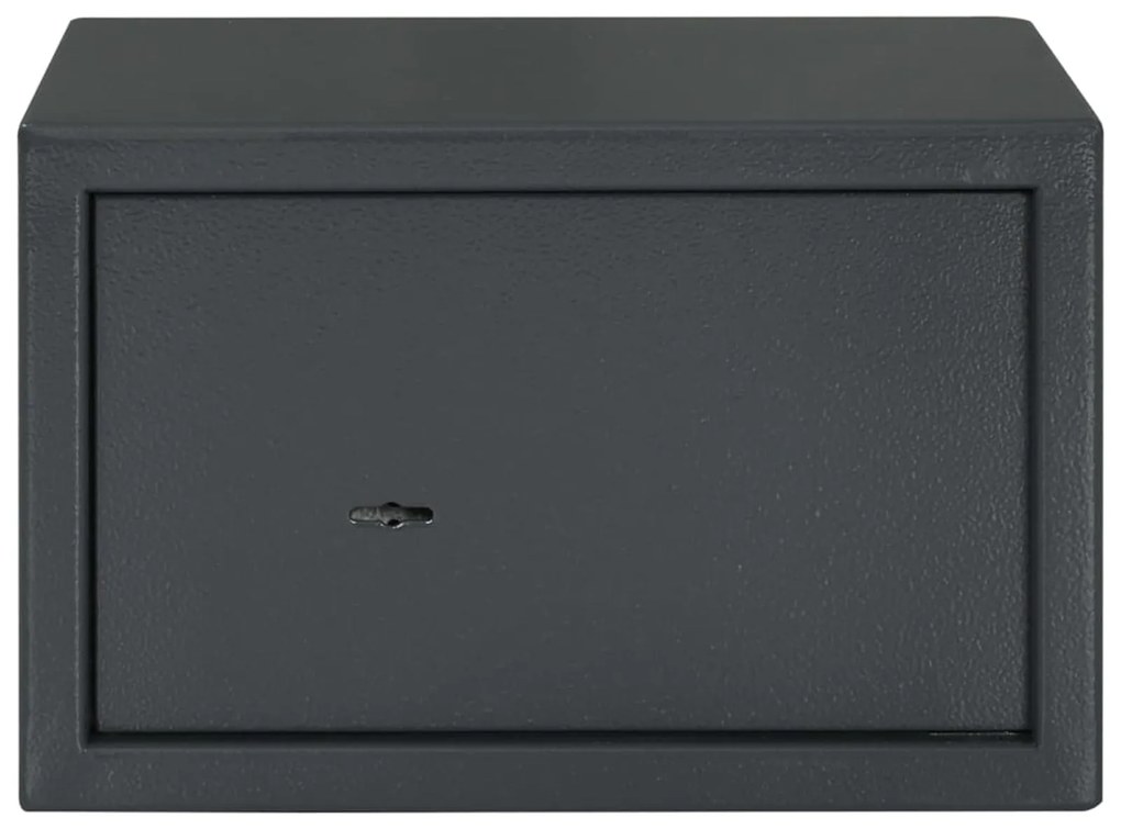 Cofre com Fechadura de Chave Cinza Escuro 20x31x20 cm Aço