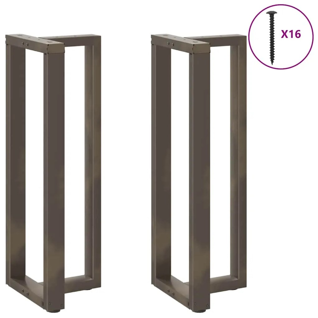 Pés de mesa de bar em forma de T, 2 peças, preto, 40x35x(110-111) cm,
