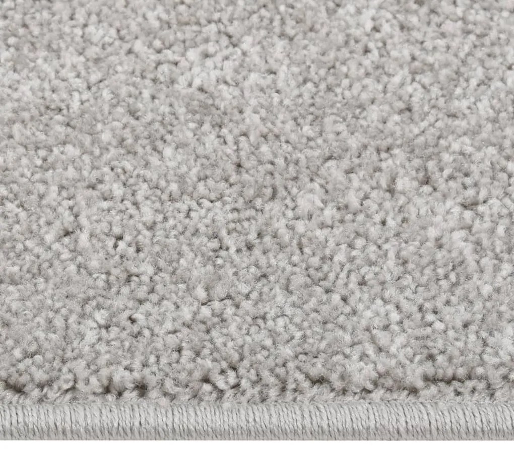 Tapete de pelo curto 80x150 cm cinzento-claro