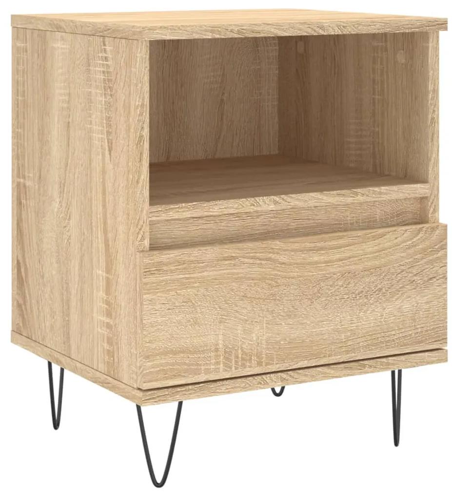 Mesa de cabeceira 40x35x50 cm derivados madeira carvalho sonoma