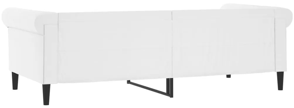 Sofá-cama 90x200 cm couro artificial branco