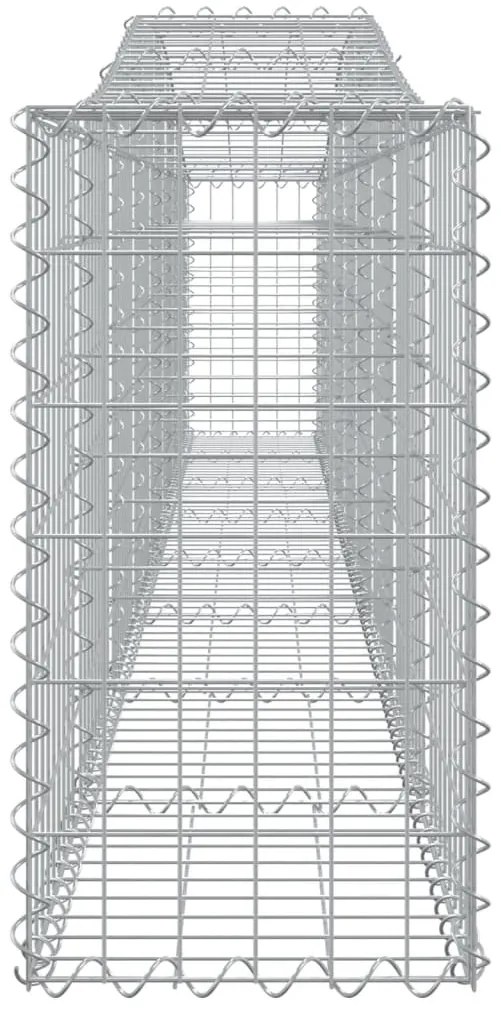 Cestos gabião arqueados 5 pcs 400x30x60/80 cm ferro galvanizado