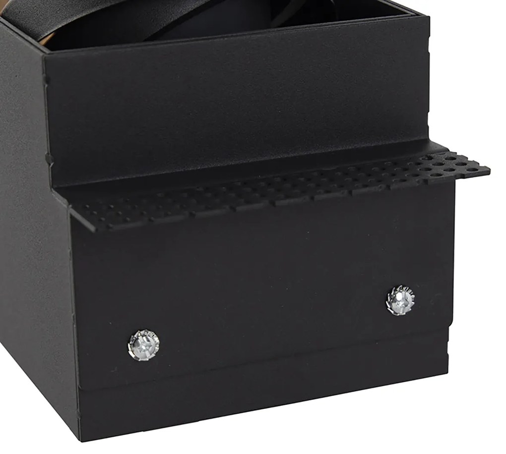 Conjunto de 6 focos embutidos pretos GU10 AR70 sem moldura - Oneon