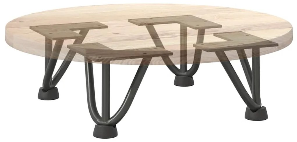 Pernas de grampo para mesa de centro 4 peças antracite 10 cm aço maciç