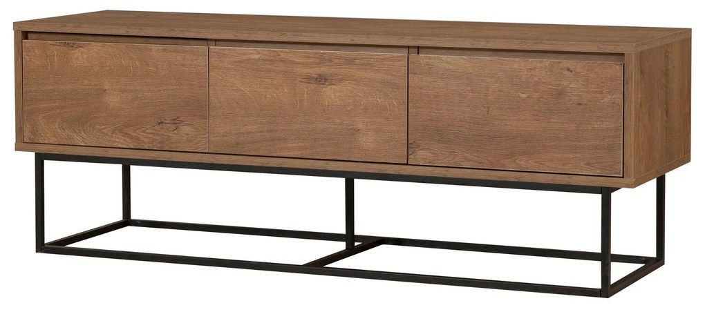 Conjunto de Mobiliário de Sala de Estar Laxus – Nogueira Preta – TV: 1