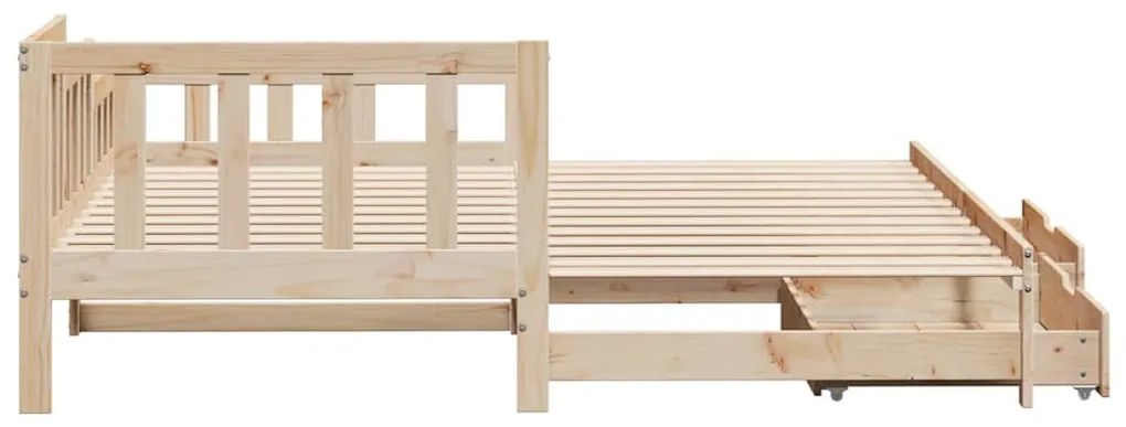 Sofá-cama com gavetão e gavetas sem colchão 80x200 cm