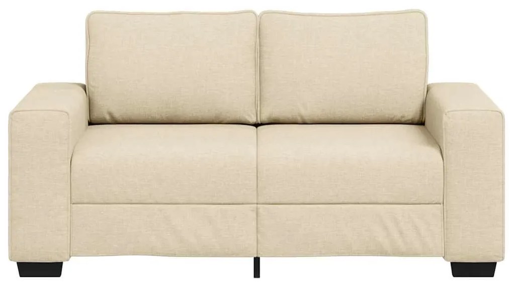 Sofá de 2 lugares tecido 120 cm cor creme