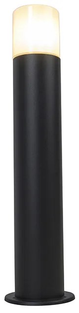 Candeeiro de exterior preto com cúpula opala branca 50 cm - Odense