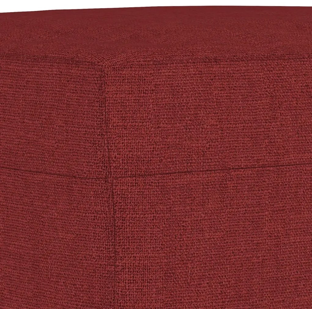Banco 70x35x41 cm tecido vermelho tinto