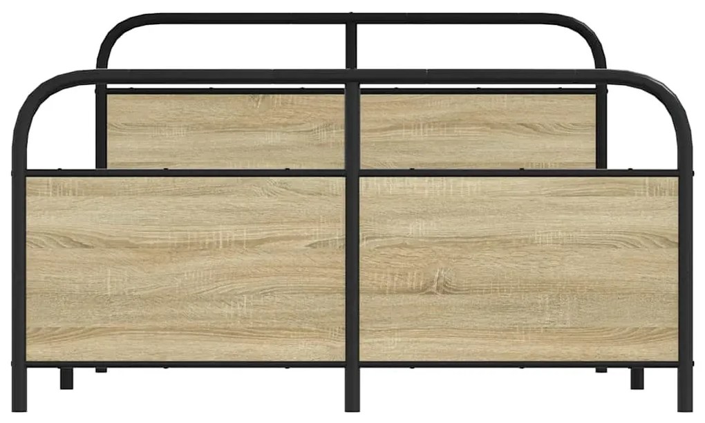 Estrutura cama s/ colchão derivados de madeira carvalho sonoma