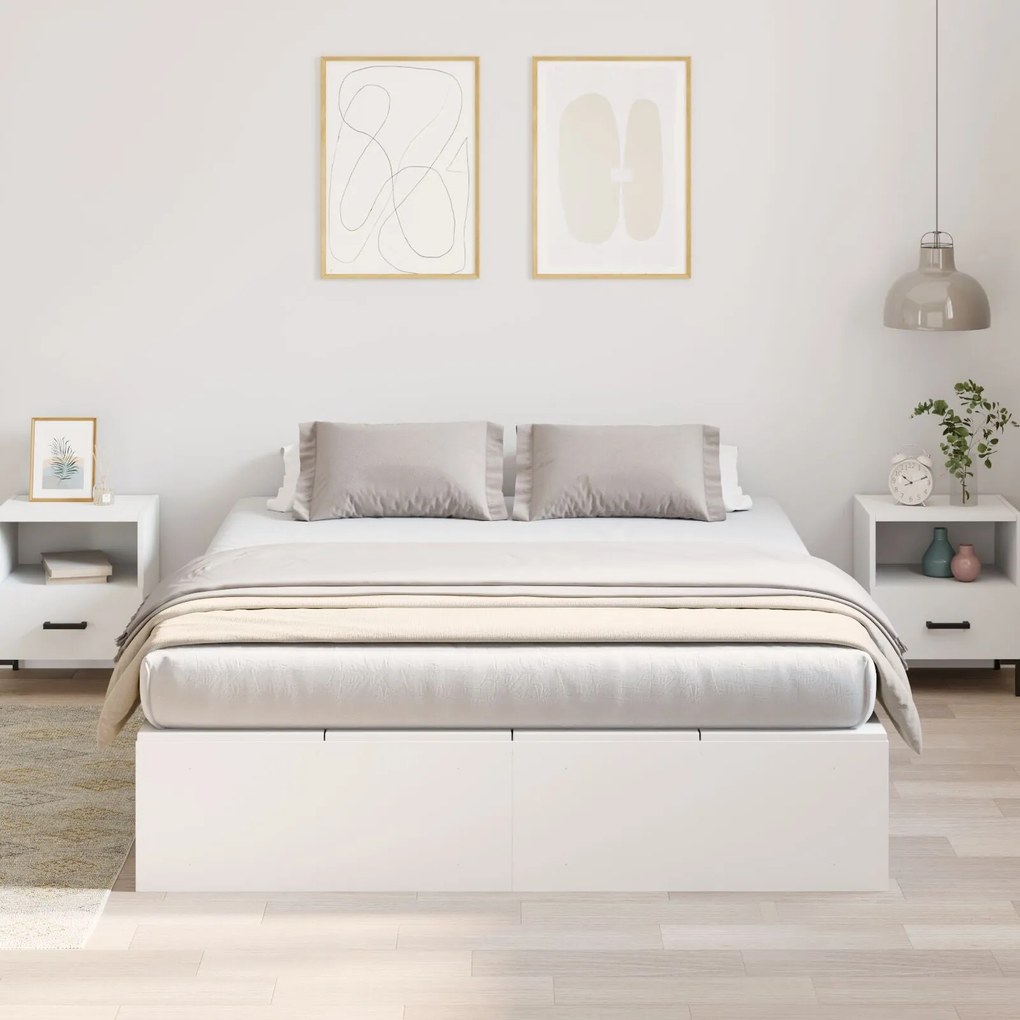 Cama de Armazenamento vidaXL Branca 150x200 cm